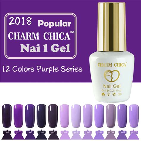 Charm Chica Romantic Purple Colors Series Gel Varnish Uv Semi Permanant