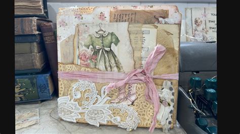 Altered File Folder Flip Through Shabby Chic Style Ephemera Holder