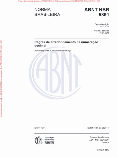 Regras de Arredondamento Na Numeração Decimal ABNT | PDF