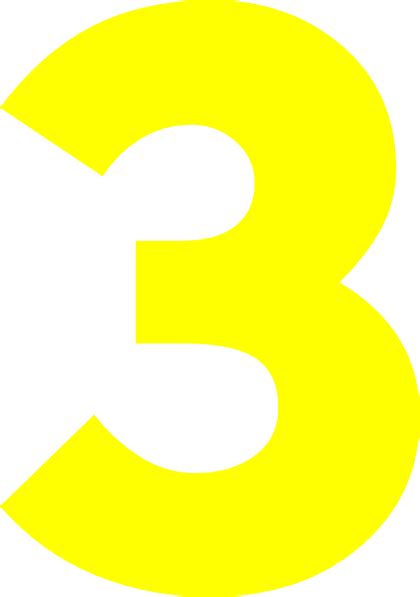 Clip Art Number Three Clip Art Numbers Typography Amarillo Color