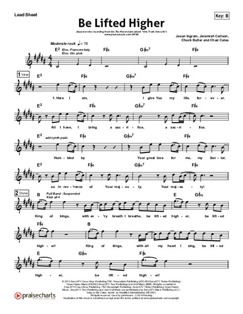 Be Lifted Higher Sheet Music PDF The Neverclaim PraiseCharts