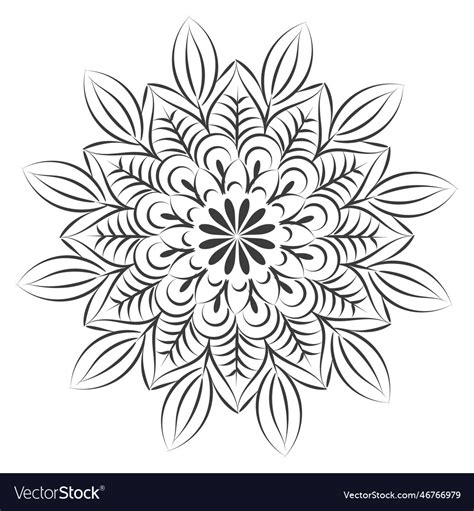 Mandala art design in circle Royalty Free Vector Image