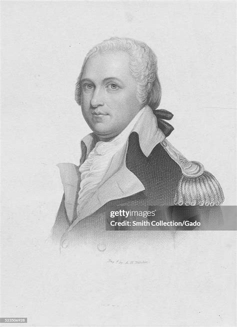 An engraving from a portrait of Henry Lee III, an American politician ...