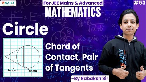 JEE Mains Advance Circle Chord Of Contact Pair Of Tangents