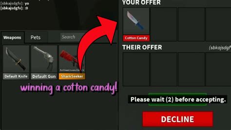 Winning A Cotton Candy Mm2 Youtube