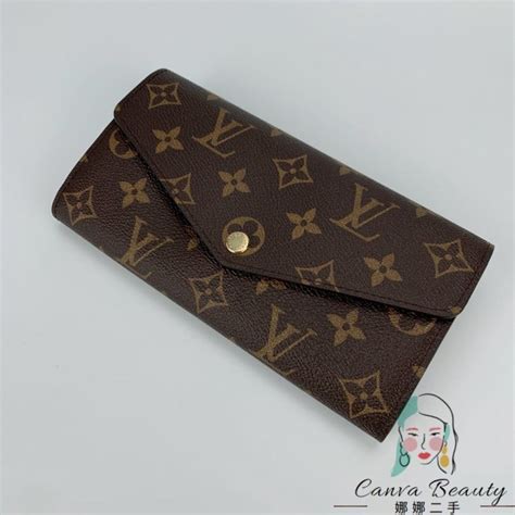 Lv 路易威登 Monogram Sarah 信封式 翻蓋 長夾錢包皮夾手拿包 M60531 蝦皮購物