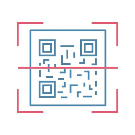 Farbsymbol Zum Scannen Des QR Codes App Zum Lesen Von 2D Codes Matrix