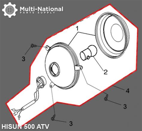 Rear Light Atv Hisun Cc Multi National Part Supply Your