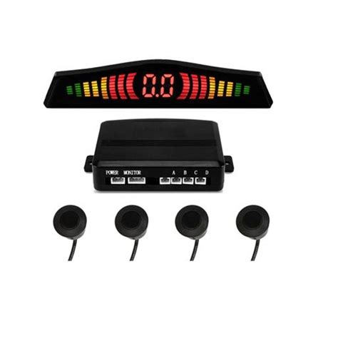 Sensor De Estacionamento 4 Peca Preto Fosco Kx3 Display De Led Cod