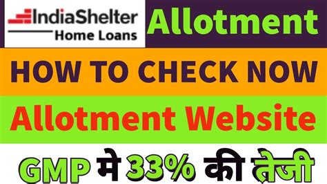 India Shelter Ipo Allotment Statusindia Shelter Ipo Gmp Todayindia