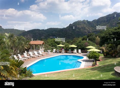 Swimming pool in a tourist resort, Mexico City, Mexico Stock Photo - Alamy