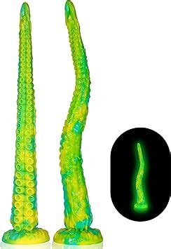 Long Tentacle Dildo Sex Toys 13 Luminous Anal Dragon Dildo With Suction Cup Liquid Silicone