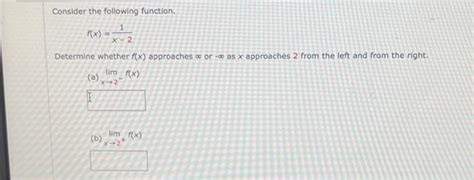 Solved Consider The Following Function Fx X 2 Determine