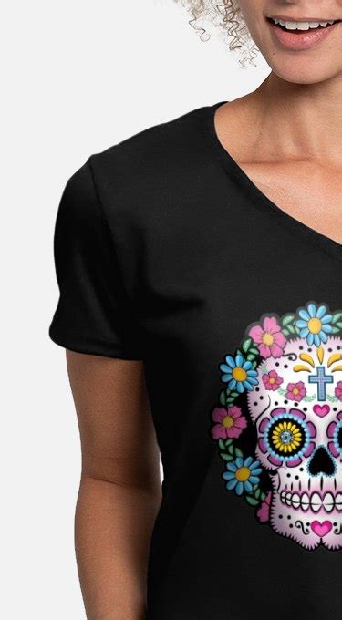 Womens Day Of The Dead T Shirts Day Of The Dead Shirts For Women