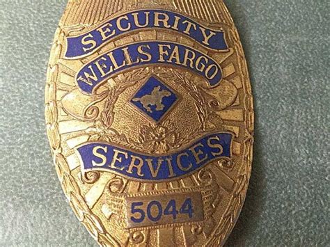 Vintage Wells Fargo Security Services Badge