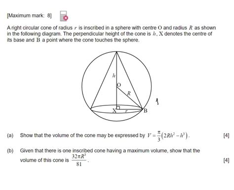 Right Circular Cone Inscribed In A Sphere