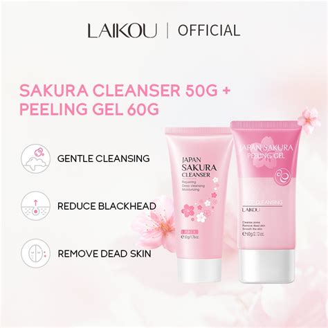 Laikou Sakura Face Serum Moisturizer Cream Sleeping Mask Cleansing Mud