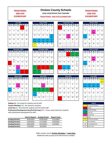 Onslow County Schools Calendar Holidays