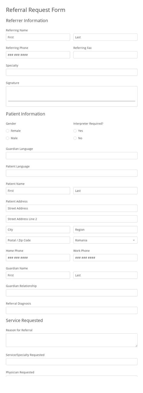 Referral Forms Online Referral Form Templates 123 Form Builder