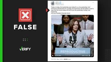 Kamala Harris Today Is Today Video Is Altered Wcnc