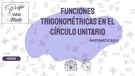 Funciones Trigonom Tricas En El C Rculo Unitario