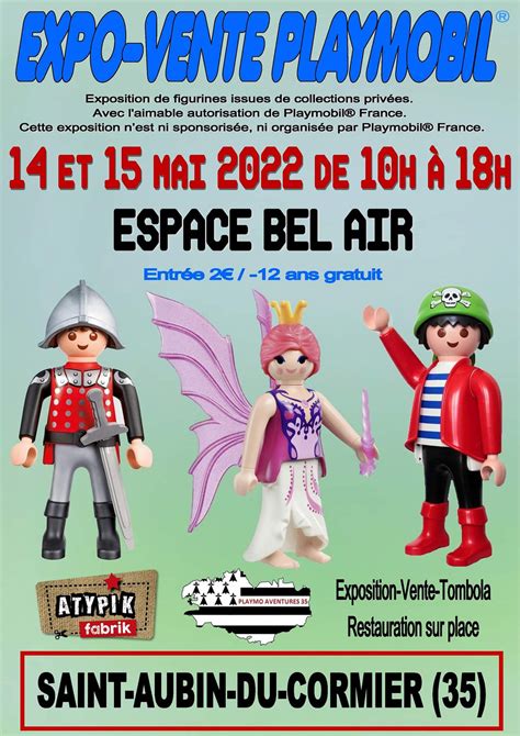 Exposition Playmobil Expo Vente Playmobil à Saint Aubin du Cormier