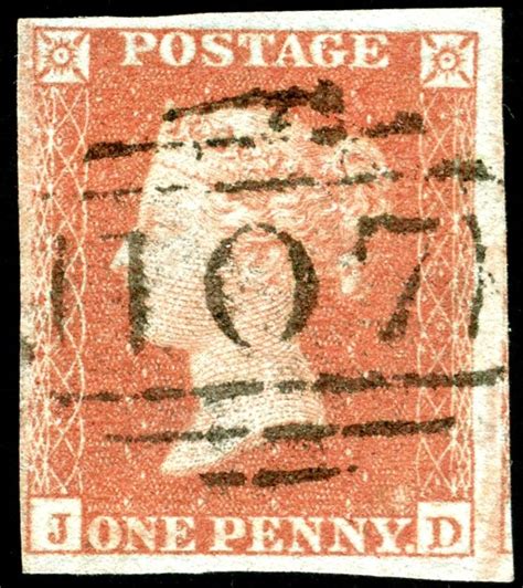 John Kinnard Stamps Sg D Red Bradford Cancel Letters Jd