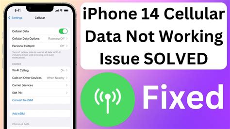 How To Fix Iphone 14 Pro Pro Max Cellular Data Not Working Issue