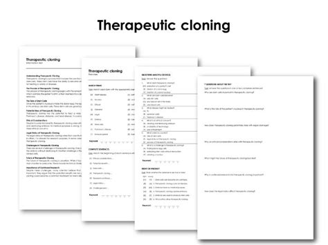 Therapeutic cloning | Teaching Resources