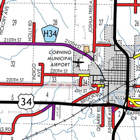 Adams County, Iowa Map by Iowa Department of Transportation | Avenza Maps