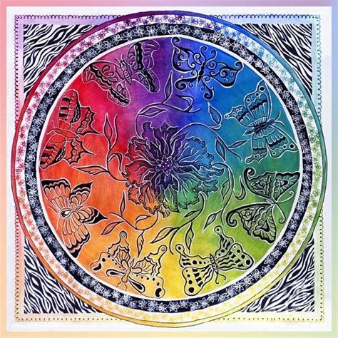 The Rainbow Butterfly Mandala Painting by Anat Bar Shalom