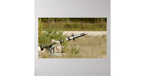 Soldiers Firing An Fgm 148 Javelin Poster Zazzle