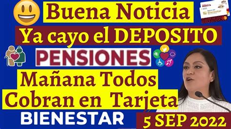 Ya CAYO el DEPOSITO PENSION Adulto Mayor y DiscapacidadMañana 5 de