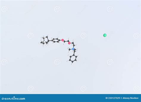 Benzethonium Chloride Molecule Isolated Molecular Model 3d Rendering Stock Illustration