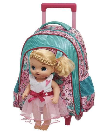 Mochila Rodinhas Baby Alive Balet Pacific Mochila Bolsa