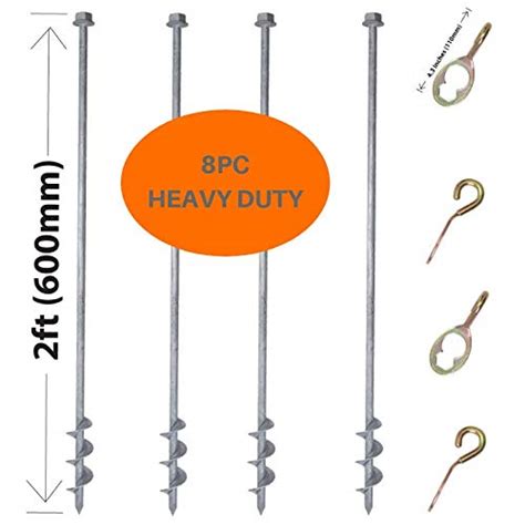 Buy Groundgrabba Ground Anchor Screw Kit Hexhooks Ft Ground