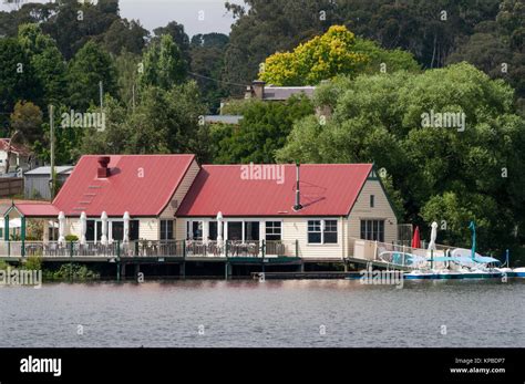 historic boathouse cafe  lake daylesford victoria australia