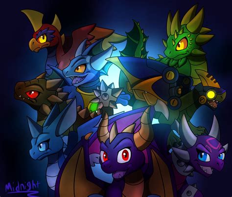 The Original Dragons Of Skylands By Midnight Dragonfire On Deviantart