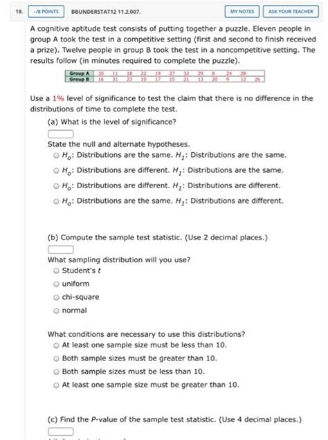 Solved 19 8 POINTS BBUNDERSTAT12 11 2 007 MY NOTES ASK Chegg