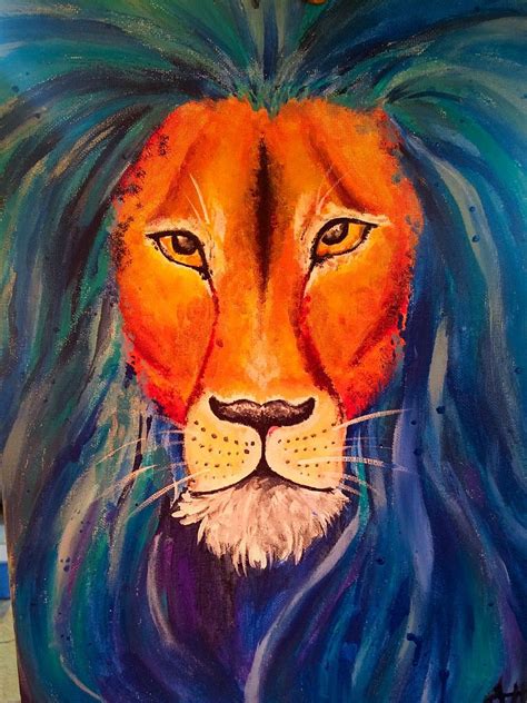 Lion Painting On Canvas Lion Painting Painting Canvas Painting