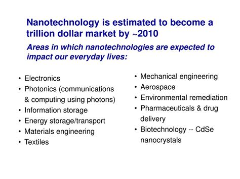 Ppt Nanoscale Science And Engineering How Nanotechnology Is