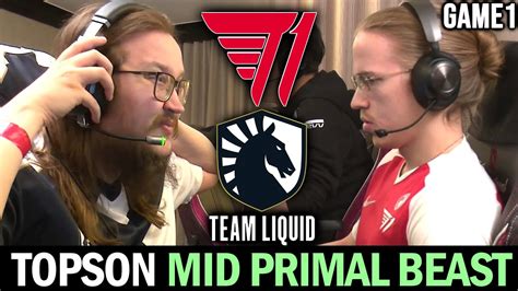 T1 Vs LIQUID Game 1 Topson Mid Primal Beast On TI11 Last Chance