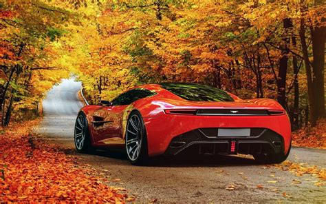 Aston Martin DBC HD Wallpaper in Autumn Serenity