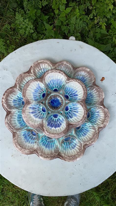 Set Of French Majolica Oyster Marcel Guillot Circa 1950 For Sale At