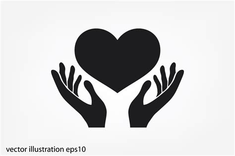 Heart In The Hands Vector Icon Icons Creative Market