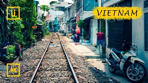 Walking In Vietnam Nha Trang Train Street City Walk Binaural Audio