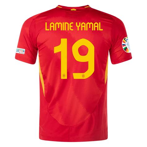 Lamine Yamal Spain Euro Home Jersey Player Version Store