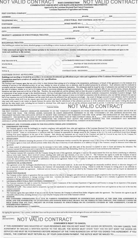 Termite Inspection Form Printable