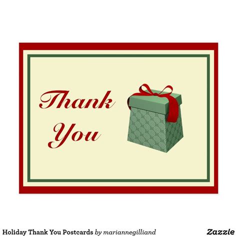 Holiday Thank You Postcards | Zazzle | Create holiday cards, Holiday ...