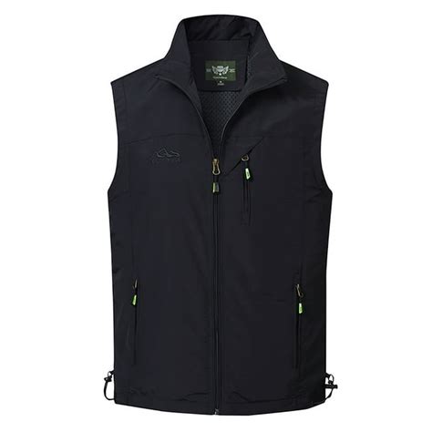 Capreze Sleeveless Jacket Full Zip Vest For Mens Casual Outdoor Casual